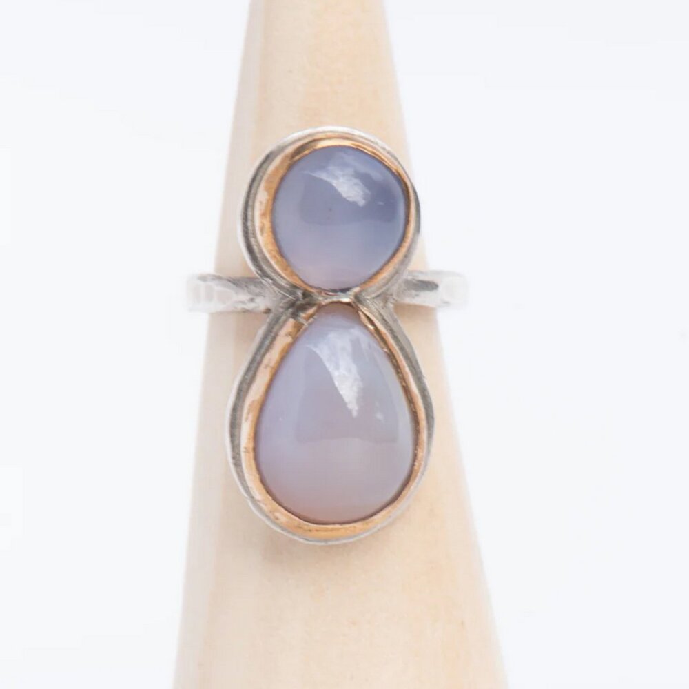Coya Jewelry Holly Blue Agate Ring (size 7)